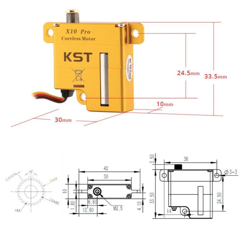 KST X10 PRO-A 10mm 25g 11.5Kg (Horizontal)
