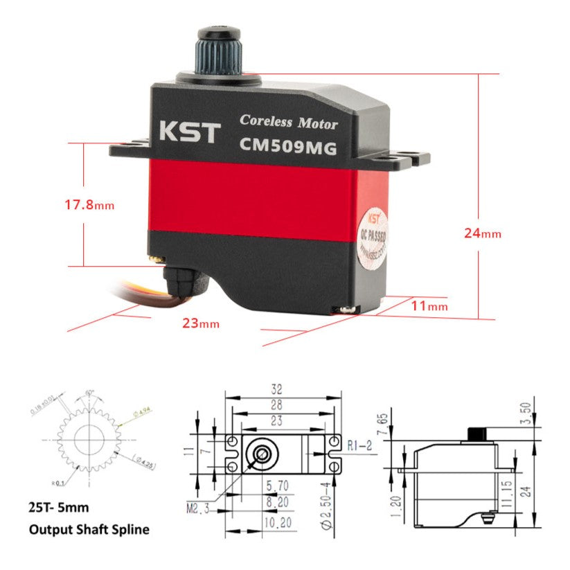 KST CM509MG Micro Servo 11mm 15g 6Kg