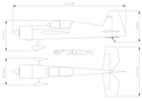 Skywing YAK 54 60" 1524mm (Blanco - Azul)-9506