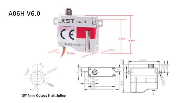 KST A06H V6.0 Coreless 7mm 7g 1.4Kg