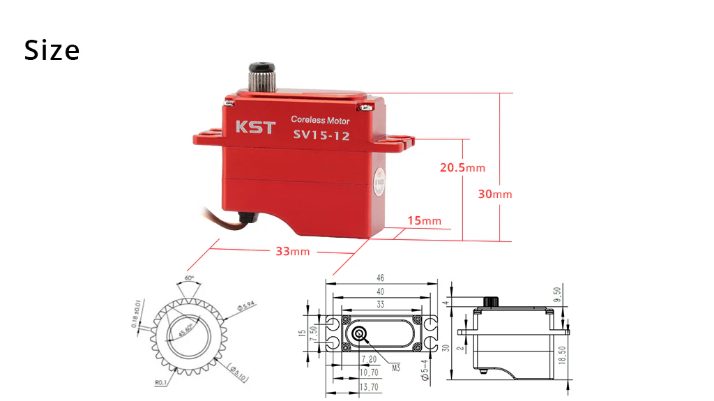 KST SV15-12 SHV 12V 15mm 35g 20kg