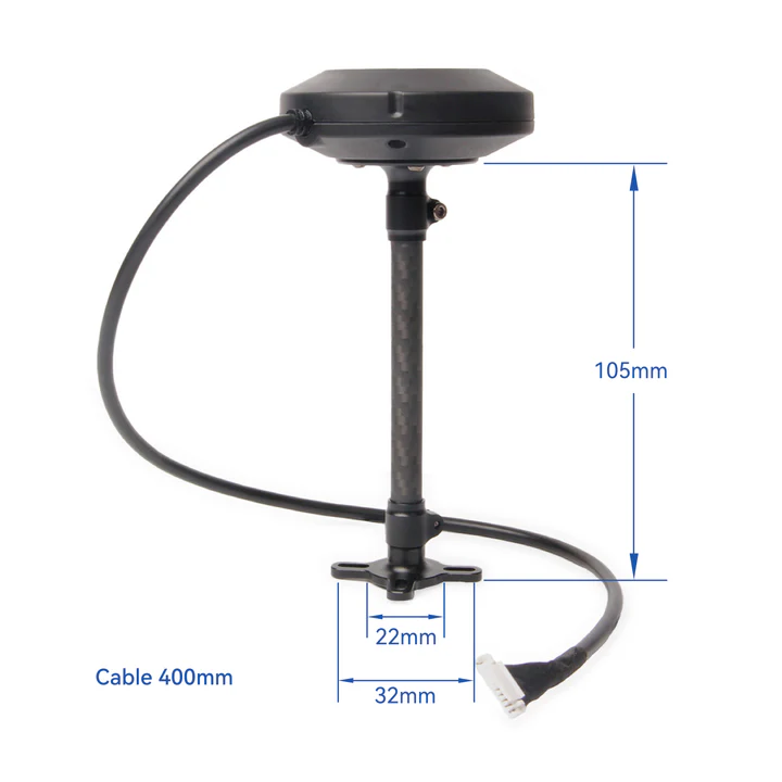 Holybro H-RTK NEO-F9P Rover IP66, RM3100 UART 6-Pines (GPS2 Port)
