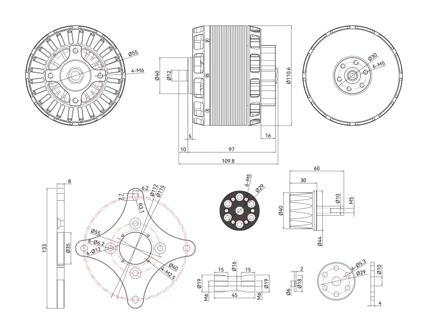 T-motor AT1040 90KV (130CC)
