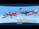 E-flite DHC-6 Twin Otter 1.4m BNF Basic con AS3X+ y SAFE Select Combo con flotadores