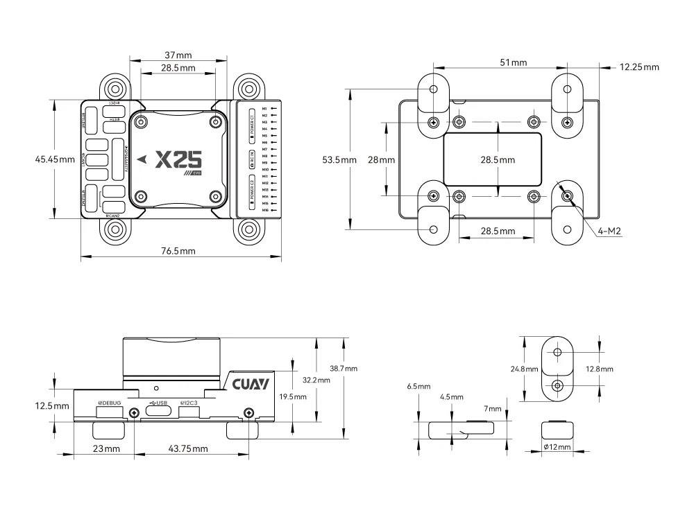 CUAV X25 EVO Intelligent Controller