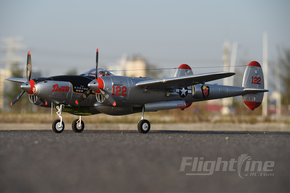 FlightLine P-38L Lightning &quot;Pacific Silver&quot; 1600mm PNP
