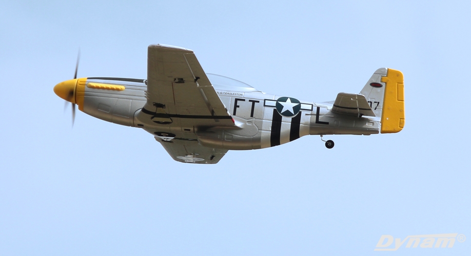 Dynam P-51 Mustang V2 1200mm PNP (Plateado)