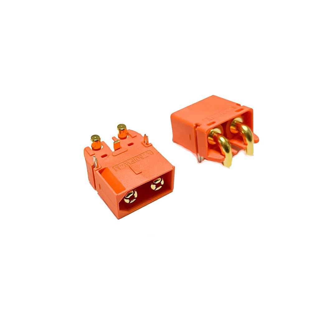Conector XT60 2+1 Macho Naranja para PCB