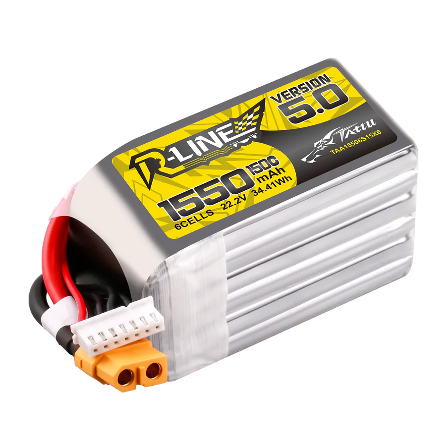 TATTU 1550mAh 6S 22.2V 150C LiPo Battery R-Line V5.0