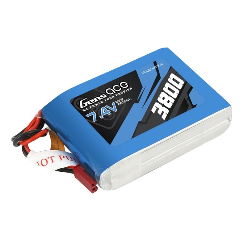 Batería LiPo Gens Ace 2s 7.4V 3800mAh 1C Emisora RC