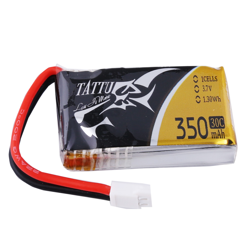 TATTU 350mAh 3.7V 1S 30C Lipo Battery Molex connector