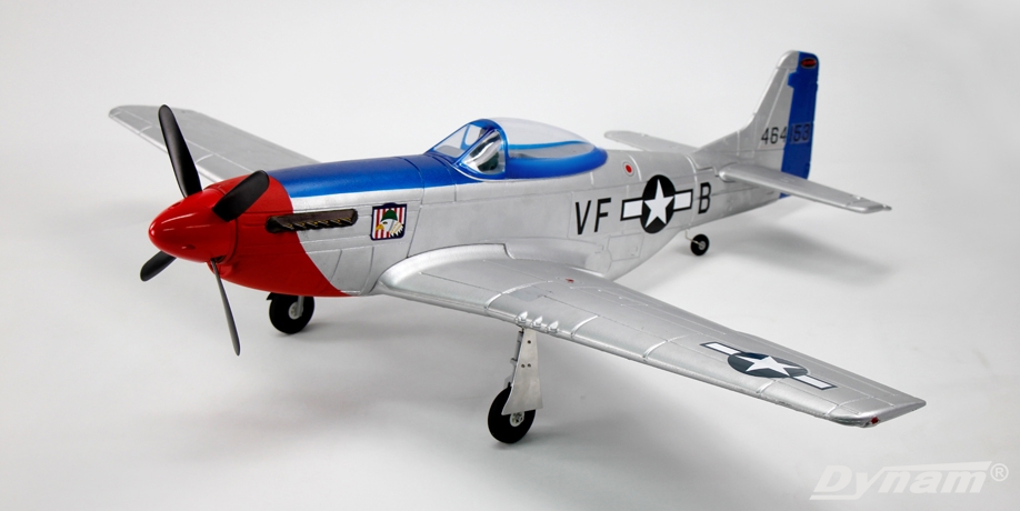 Dynam P-51D Mustang V2 Fred Glover 1200mm PNP (Silver)