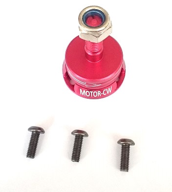 Adaptador helices apriete rapido M6 Rojo (Motor CW 3 tornillos)