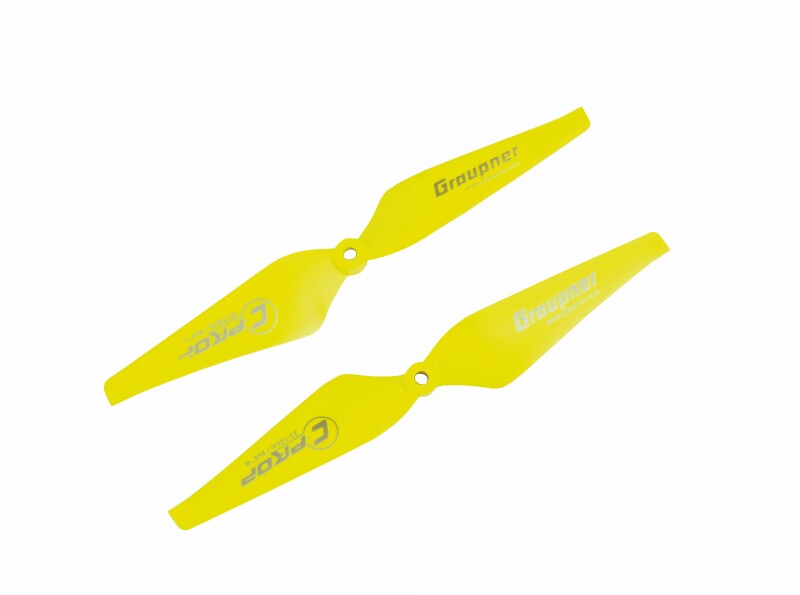 Graupner Copter Prop  9x4&quot;  6mm (pair) Yellow