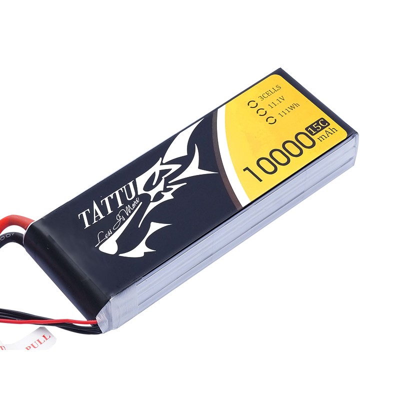 TATTU 10000mAh 11.1V 3S 15C Lipo Battery