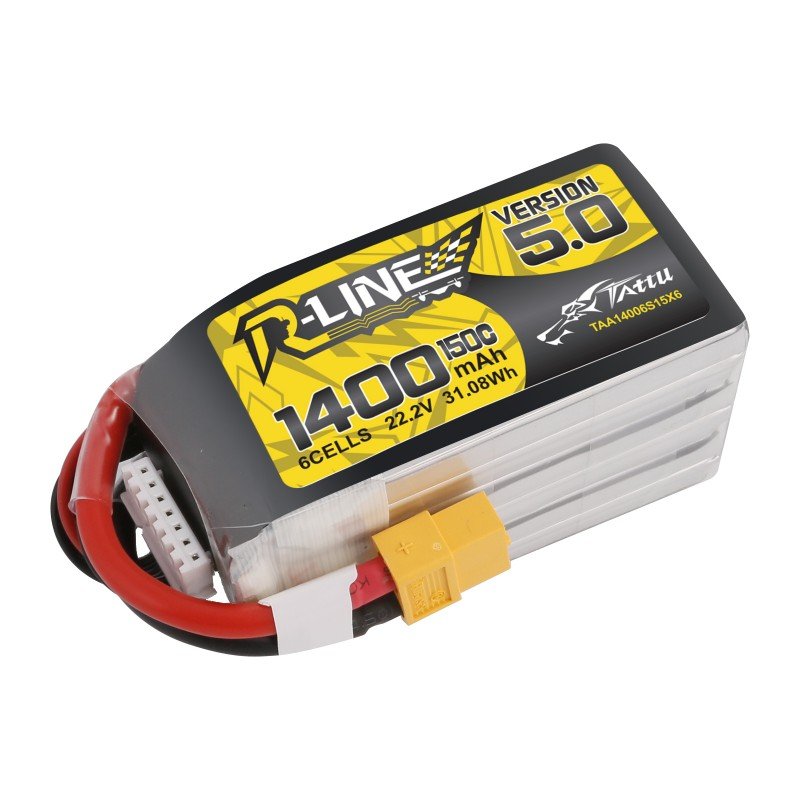 Batería LiPo TATTU R-Line V5.0 6s 22.2V 1400mAh 150C
