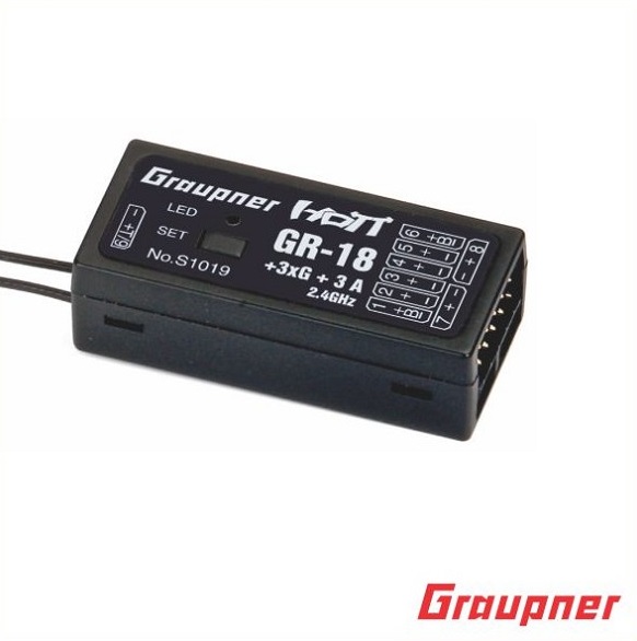 Receptor Graupner GR-18  +3xG+3A HoTT - Controlador de Vuelo