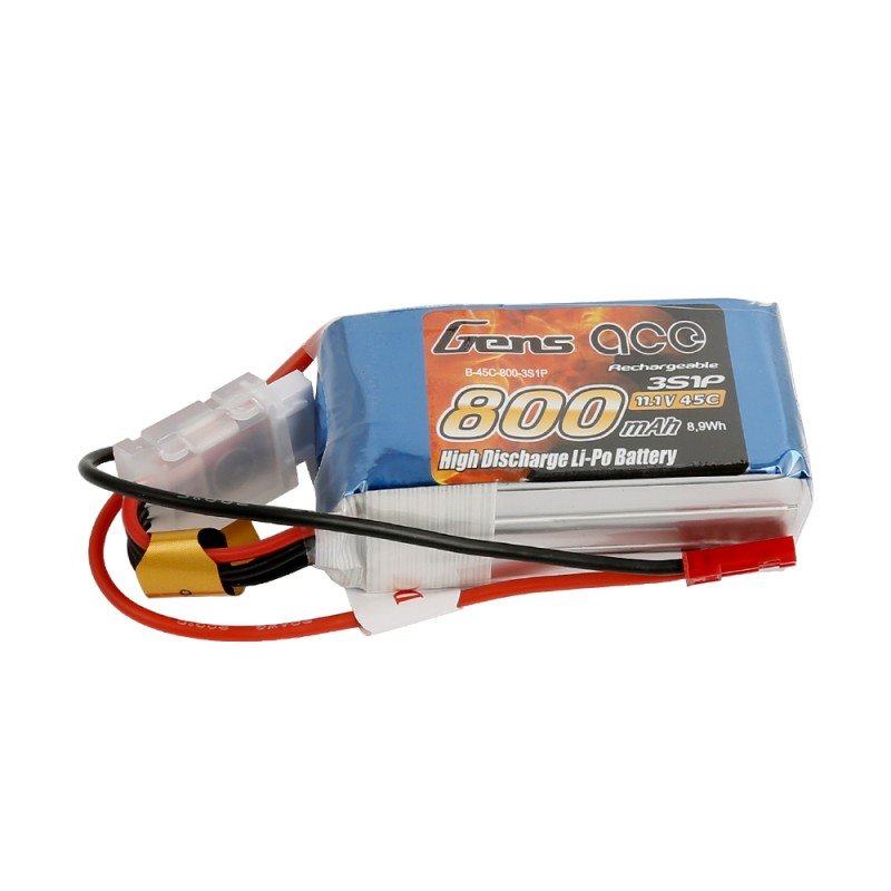 Batería LiPo Gens Ace 3s 11.1V 800mAh 45C
