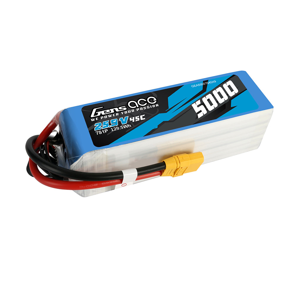 Gens Ace 5000mAh 7S 25.9V 45C Lipo Battery