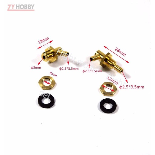 2.5mm Fuel Tank Outlets and Inlets Nozzle kit