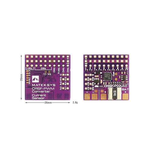 Matek CRSF to PWM Converter With Current Sensor (ExpressLRS Compatible)