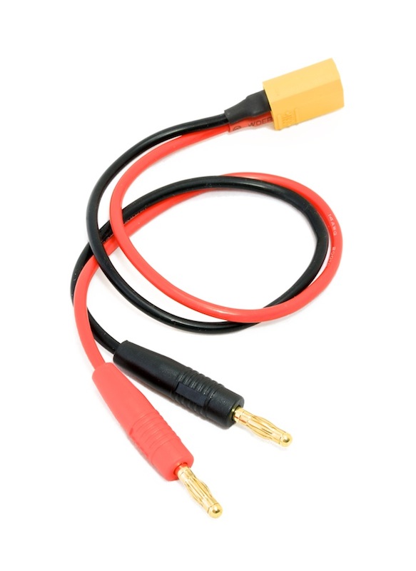 XT90 Male to 4mm Banana Plug Charge Lead (300mm)
