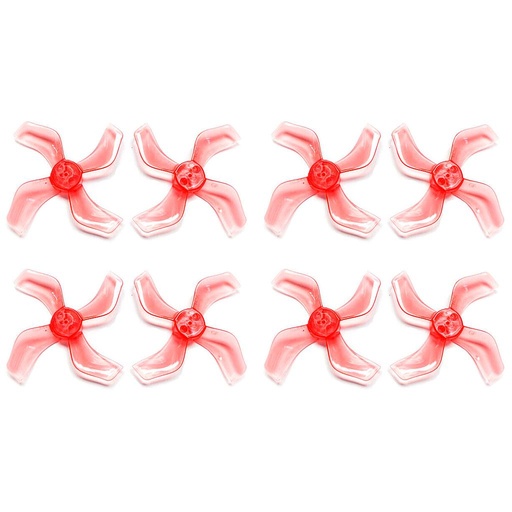 Gemfan 1636 4 blade CW & CCW Clear Red ( 4 pairs)