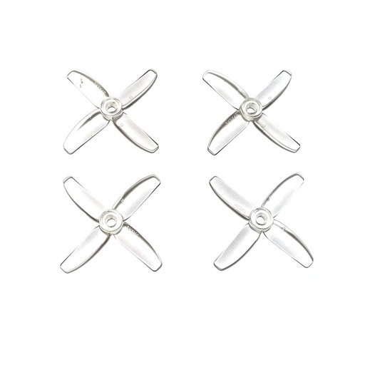Hélices HQ Resistentes 3X3X4 4 palas Transparentes ( 2 Parejas)