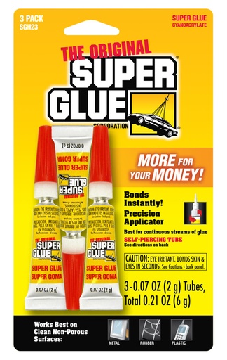 Super Glue Pack 3 Tubes 6g