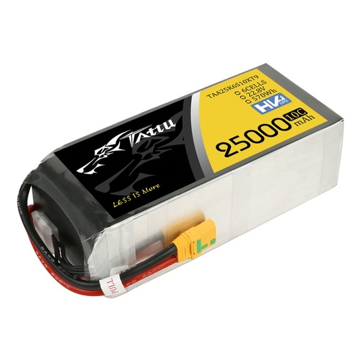 LiPo Tattu 6s 22.8V 25000mAh 10C HV - XT90S
