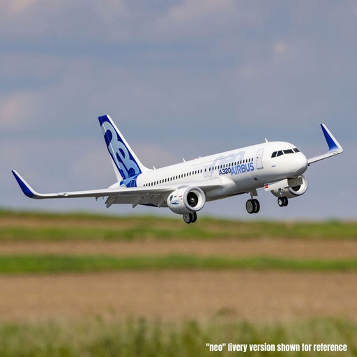 Airbus A320neo Twin 64mm EDF BNF Basic with AS3X+ and SAFE Select, Base White