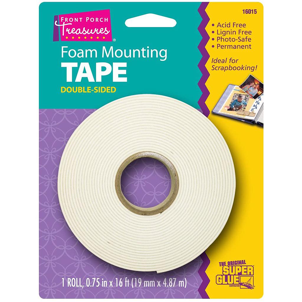 Super Glue Corp Double Sided Foam Adhesive Tape 19mm 4.87mts