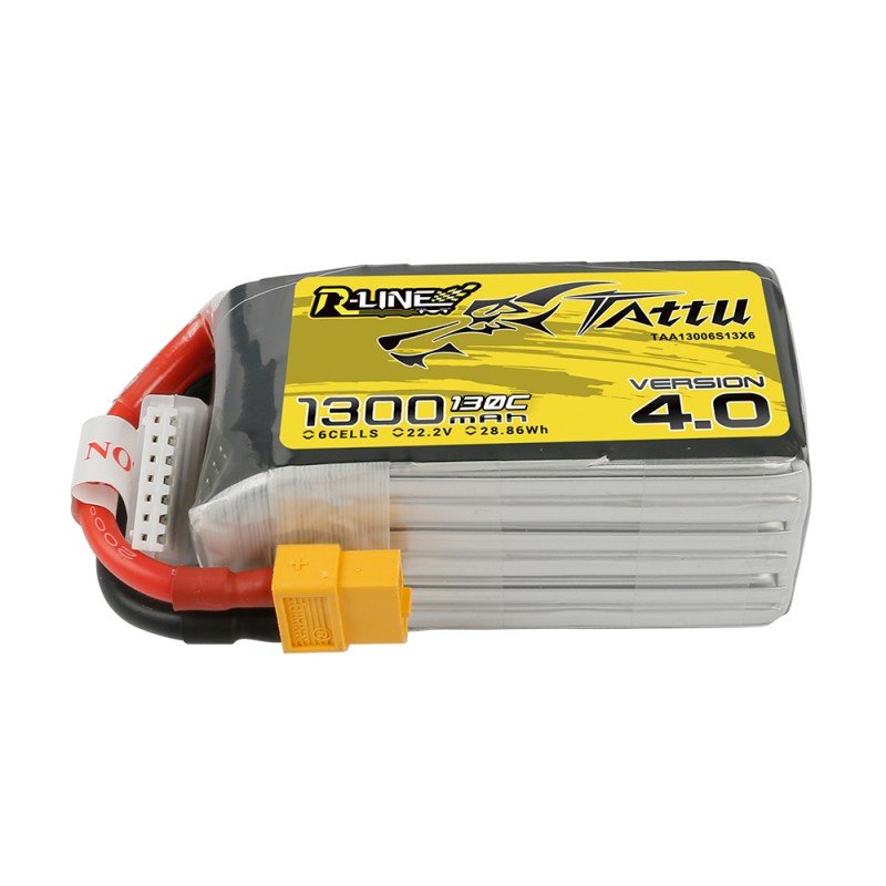 TATTU 1300mAh 6S 22.2V 130C Lipo Battery R-Line V4.0