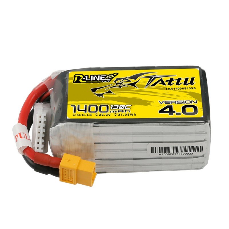 Batería LiPo TATTU R-Line V4.0 6s 22.2V 1400mAh 130C