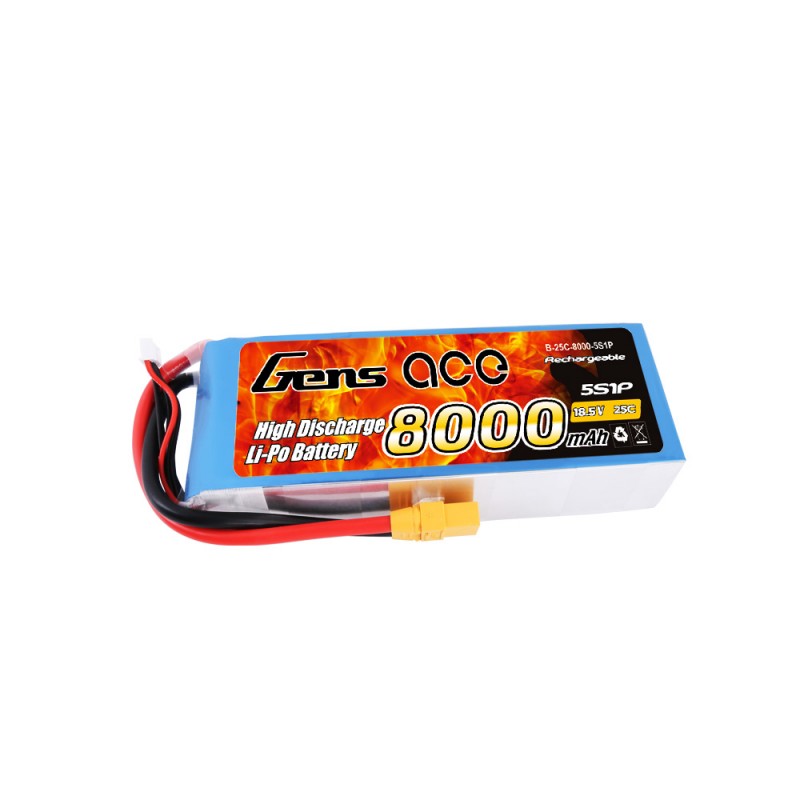 Batería LiPo Gens Ace 5s 18.5V 8000mAh 25C