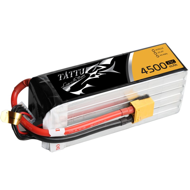 TATTU 4500mAh 22.2V 6S 25C Lipo Battery
