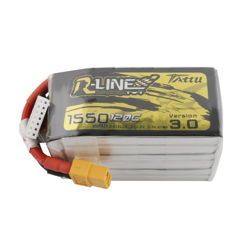 TATTU 1550mAh 6S 22.2V 120C Lipo Battery R-Line V3.0